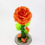 Карамельная Роза большая пылко-оранжевая в тубе