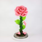 Карамельная Роза большая розовая в тубе